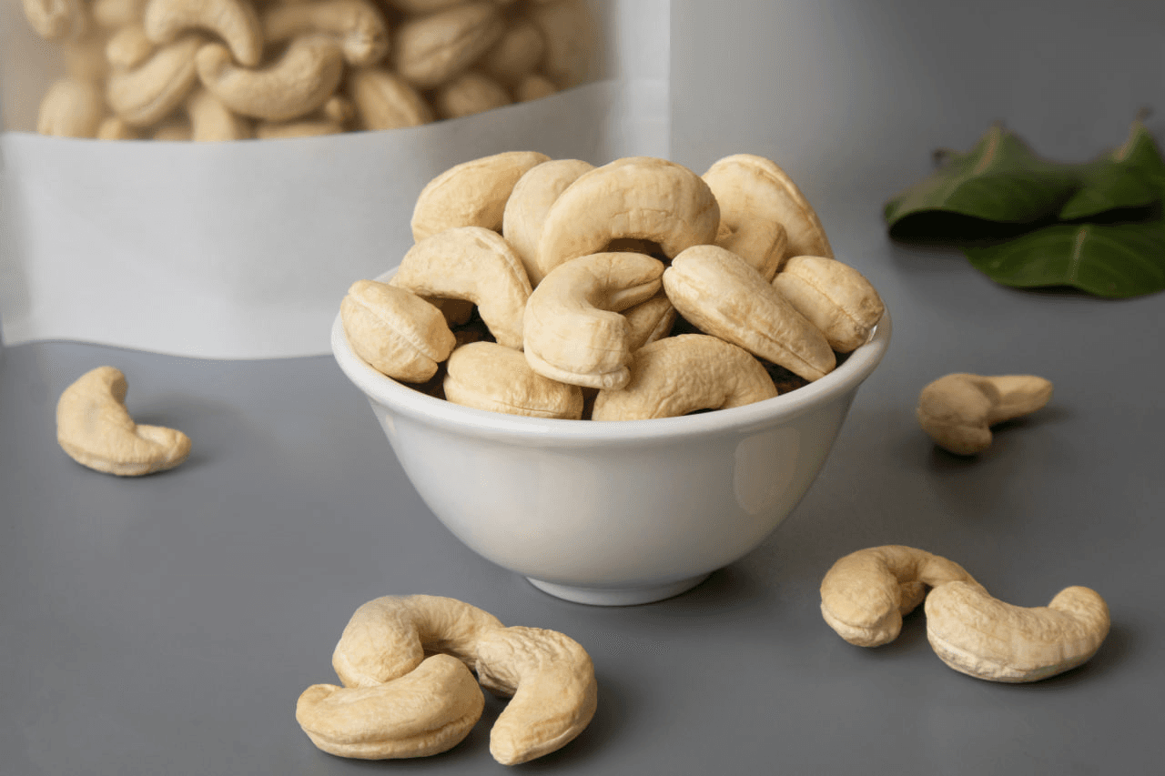 Cashew nuts background